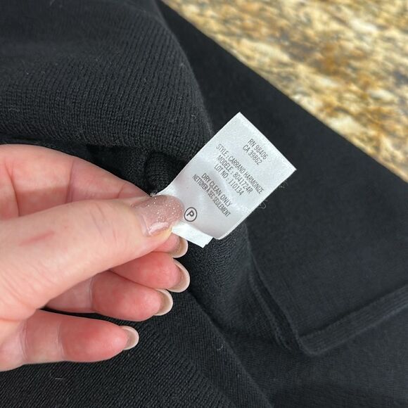 Theory Wool Black Knit V-neck Vest Sweater With Pockets Size L - Picture 6 of 10